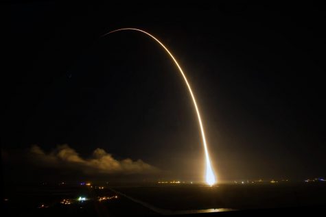 One of SpaceX’s previously launched rockets -picture taken by John Studwell/AmericaSpace
