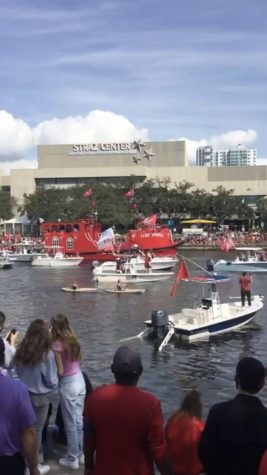 A picture of the boats passing by Tampa Prep’s riverbank -photo taken by Tampa Prep