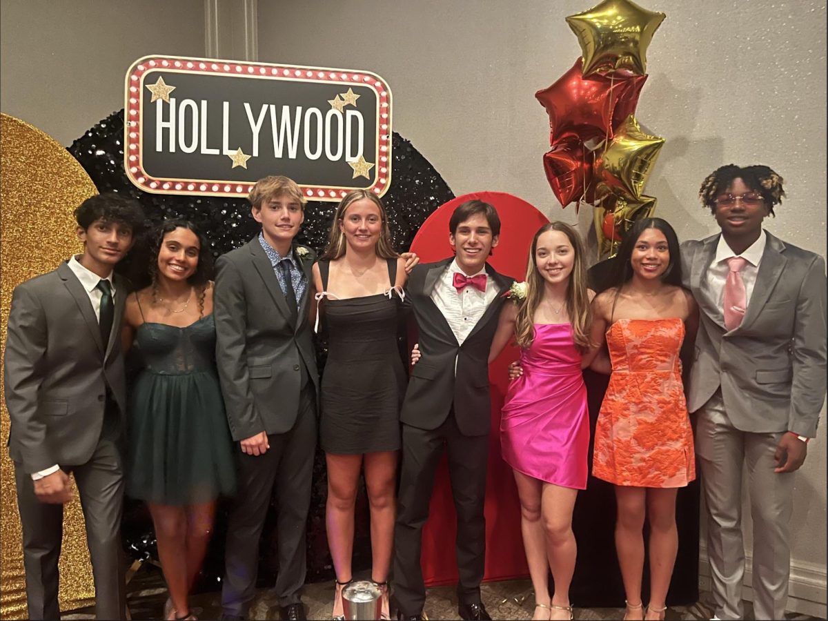 Students pose for a photo at last year’s homecoming dance. This year’s dance was moved to the campus due to impacts to the downtown area from the two hurricanes this fall. 